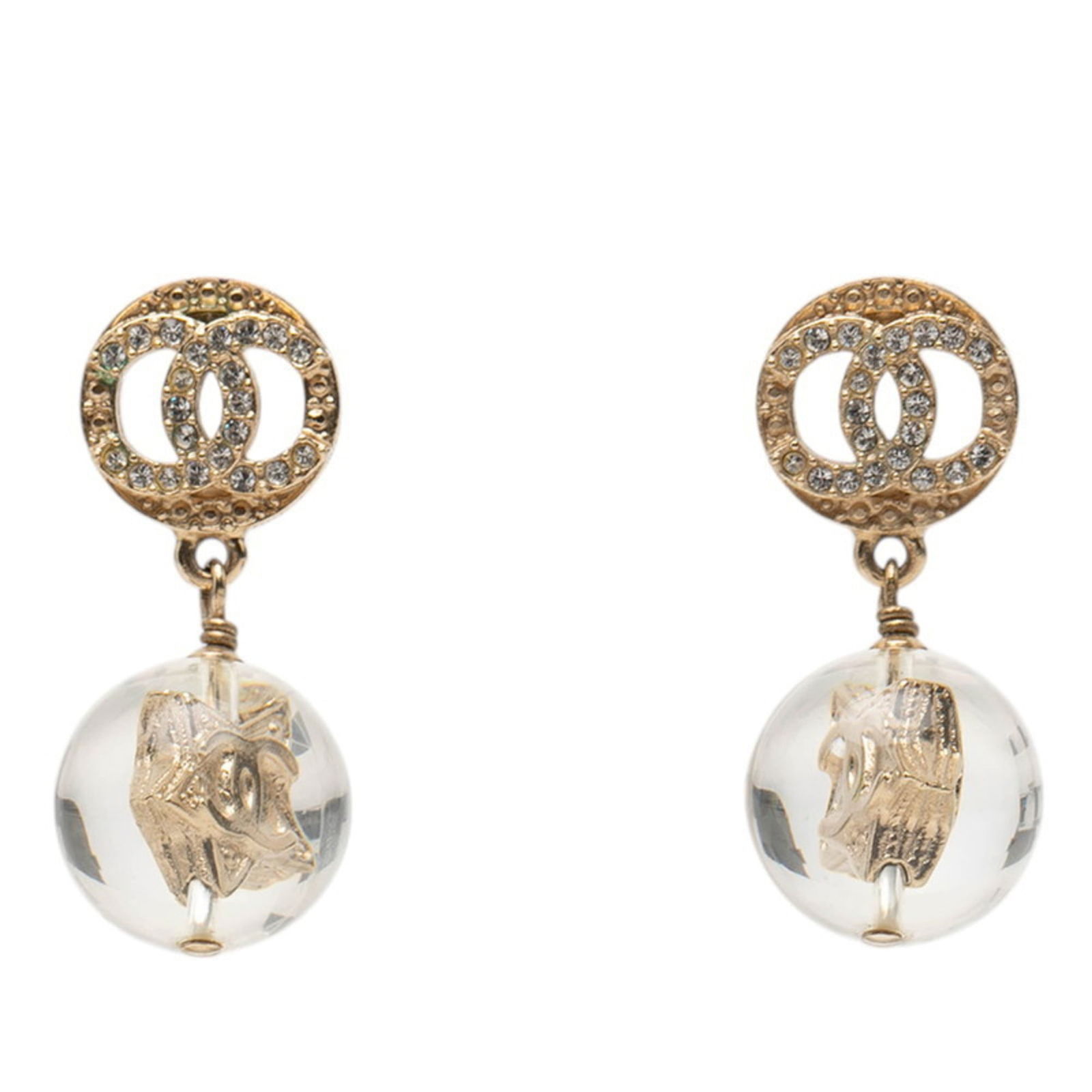 Rhinestone Chanel Drop Earrings: Rhinestone Chanel Drop Earrings This listing features Rhinestone Chanel Drop Earrings. Item specifics are provided below. Item Specifics: Brand: Chanel Type: Drop Earrings Gender: Women Material: