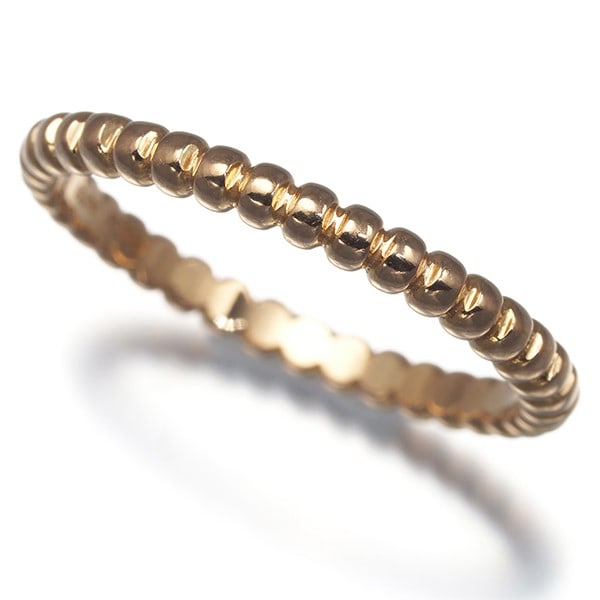 Gold Van Cleef & Arpels Ring Perlee Small Eu52 18K 750 Rose (1 of 4)