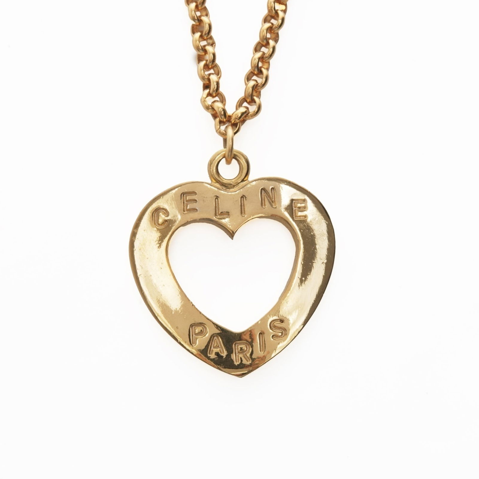 WS24123 - Celine logo necklace in gold: WS24123 - Celine logo necklace in gold This listing features WS24123 - Celine logo necklace in gold. Item specifics are provided below. Item Specifics: Brand: Celine Necklace Type: Necklace Gender: