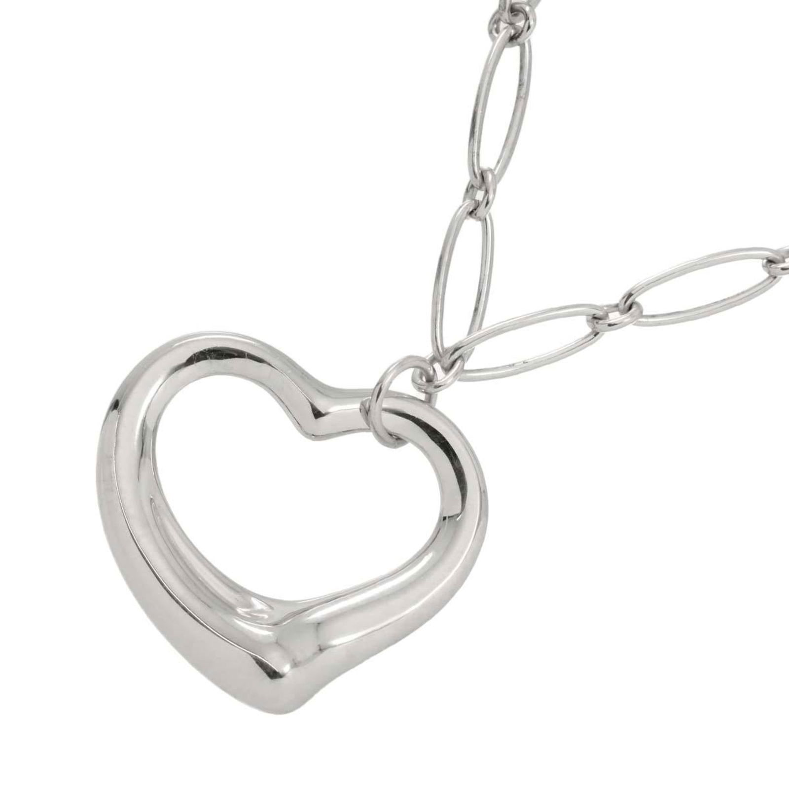 Silver SV 925 Necklace - Tiffany & Co. Heart Necklace - 35mm Wide - 42cm Long - 29.0g (1 of 7)