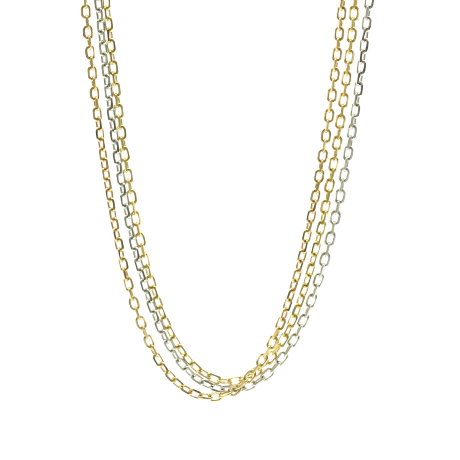 Pink Gold) - Cartier Three-color Necklace Yellow Gold (18K) - Pink Gold (18K) - White Gold (18K) No (1 of 10)