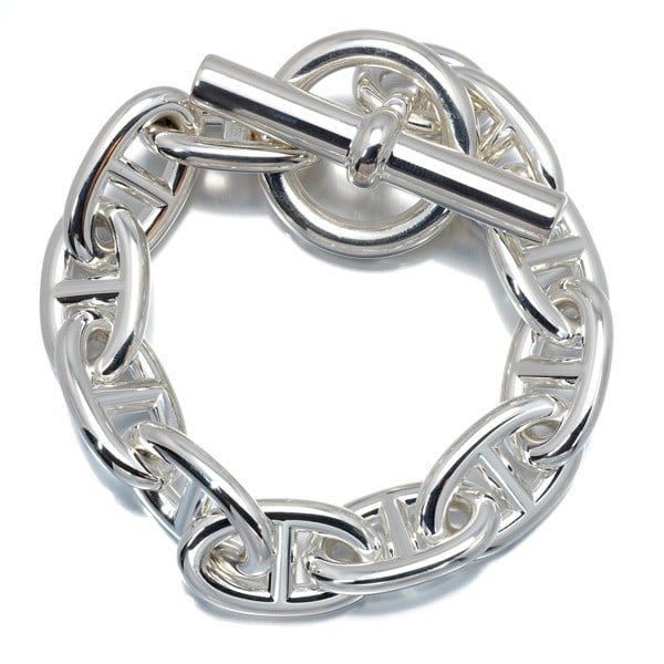 Silver Hermes Bracelet Chaine D'Ancre Tgm 925 Sterling: Silver Hermes Bracelet Chaine D'Ancre Tgm 925 Sterling This listing features Silver Hermes Bracelet Chaine D'Ancre Tgm 925 Sterling. Item specifics are provided below. Item Specifics: Country Of Origi