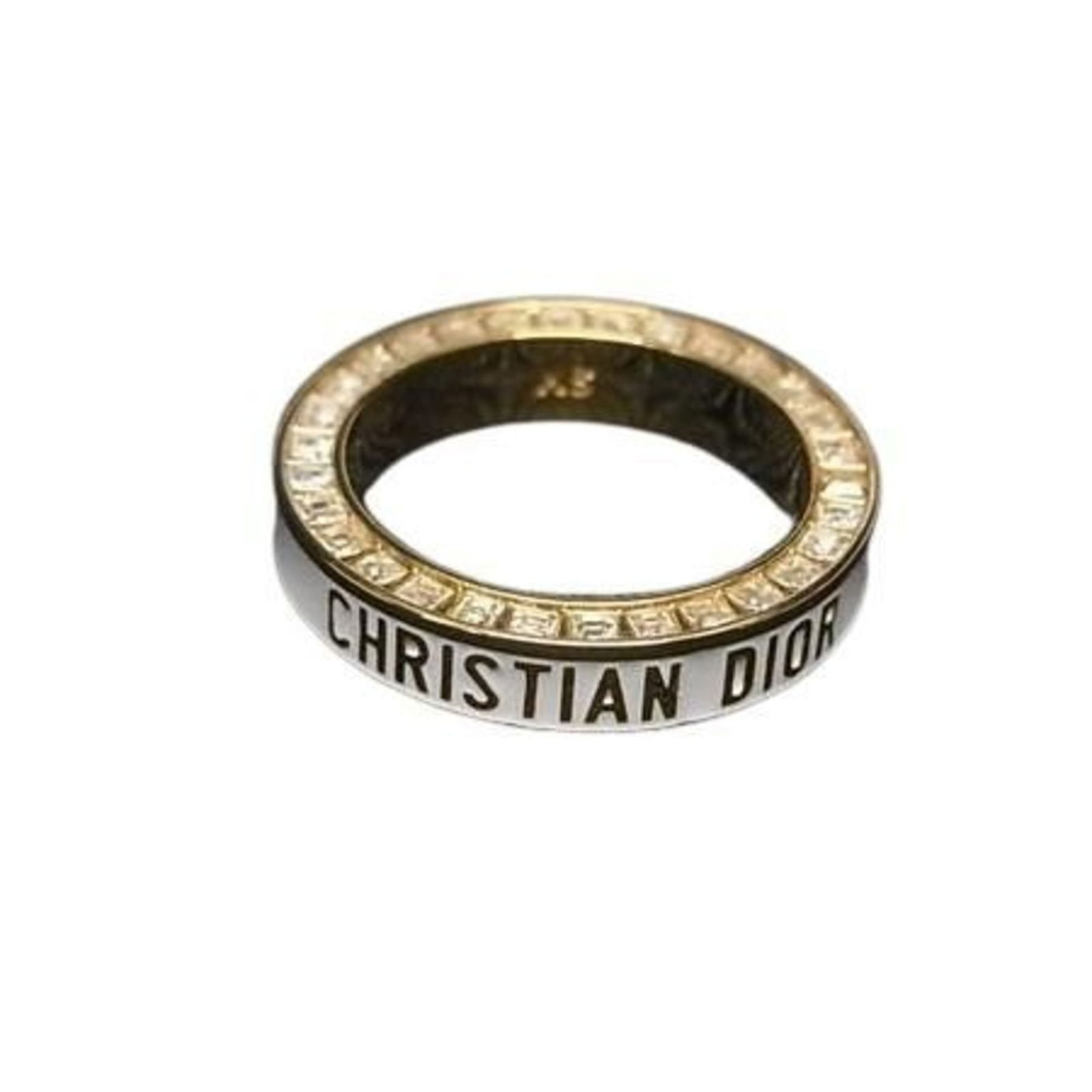 Women Christian Dior Night Code Ring in Gold and White Metal with Rhinestones for: Women Christian Dior Night Code Ring in Gold and White Metal with Rhinestones for This listing features Women Christian Dior Night Code Ring in Gold and White Metal with Rhinestones for. Item