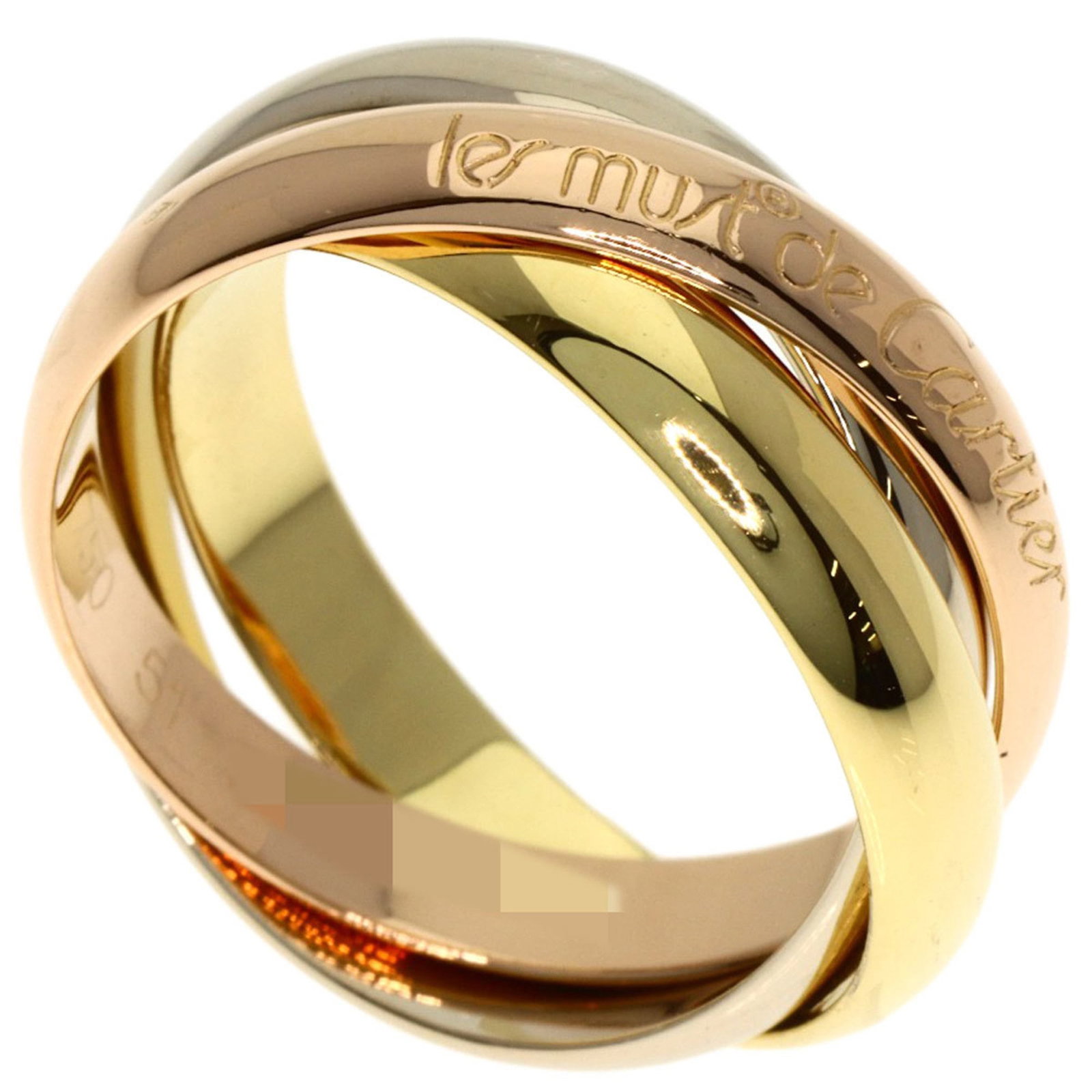Women's - Cartier Trinity #51 Ring - 18K Yellow Gold/ 18KPG/ 18KWG (1 of 6)