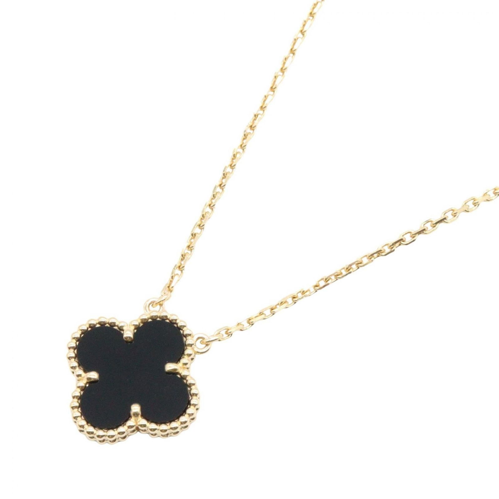 VCARA45800 - Van Cleef & Arpels Vintage Alhambra Necklace - Onyx - 18K Yellow Gold - Women's - Gold: VCARA45800 - Van Cleef & Arpels Vintage Alhambra Necklace - Onyx - 18K Yellow Gold - Women's - Gold and Black This listing features VCARA45800 - Van Cleef & Arpels Vintage Alhambra Necklace - Onyx -