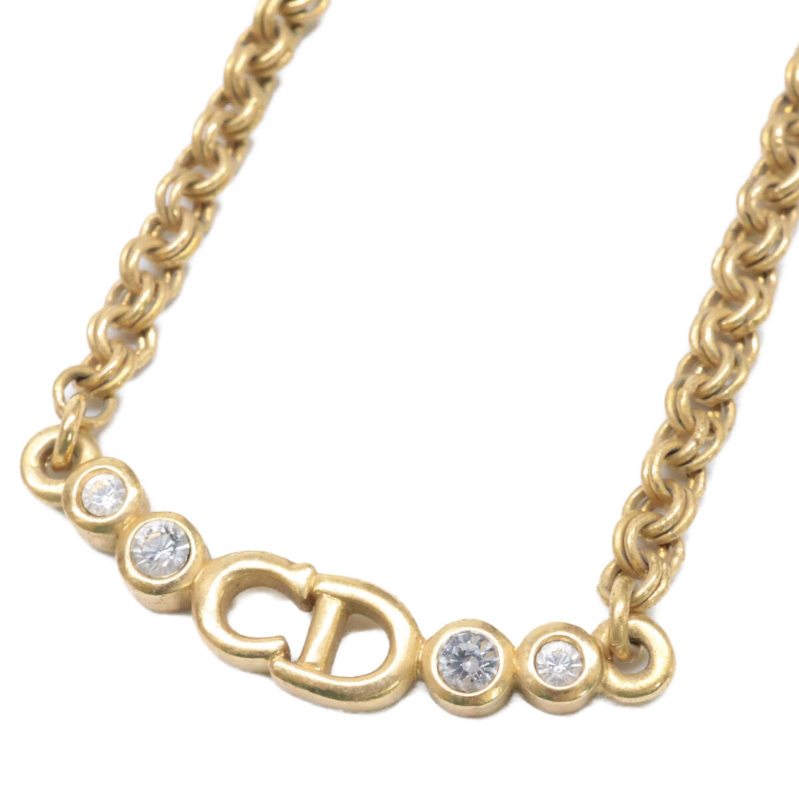 women Christian Dior GP CD logo rhinestone necklace in gold for: women Christian Dior GP CD logo rhinestone necklace in gold for This listing features women Christian Dior GP CD logo rhinestone necklace in gold for. Item specifics are provided below. Item