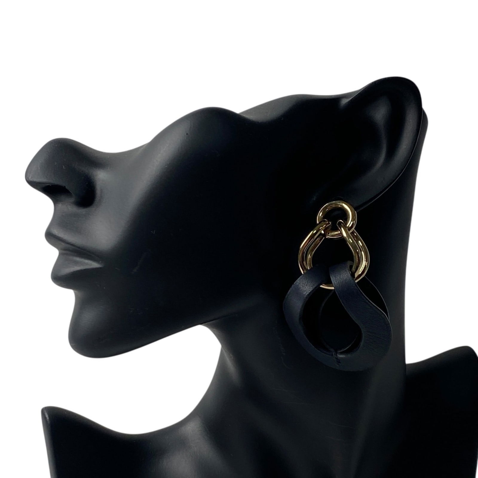 Leather Hermes Stud Earrings - 2