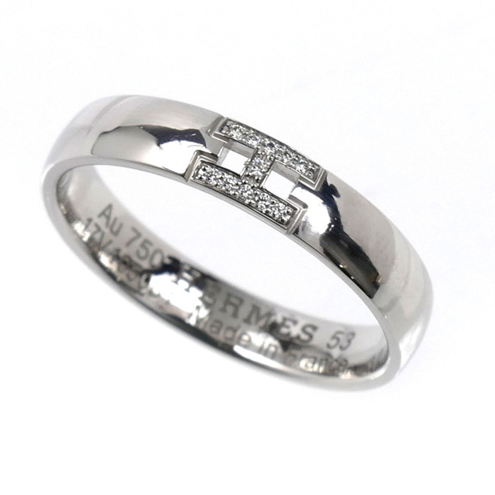 (18K) Hermes Band Ring White Gold: (18K) Hermes Band Ring White Gold This listing features (18K) Hermes Band Ring White Gold. Item specifics are provided below. Item Specifics: Brand: Hermes Type: Band Ring Gender: Women Material: