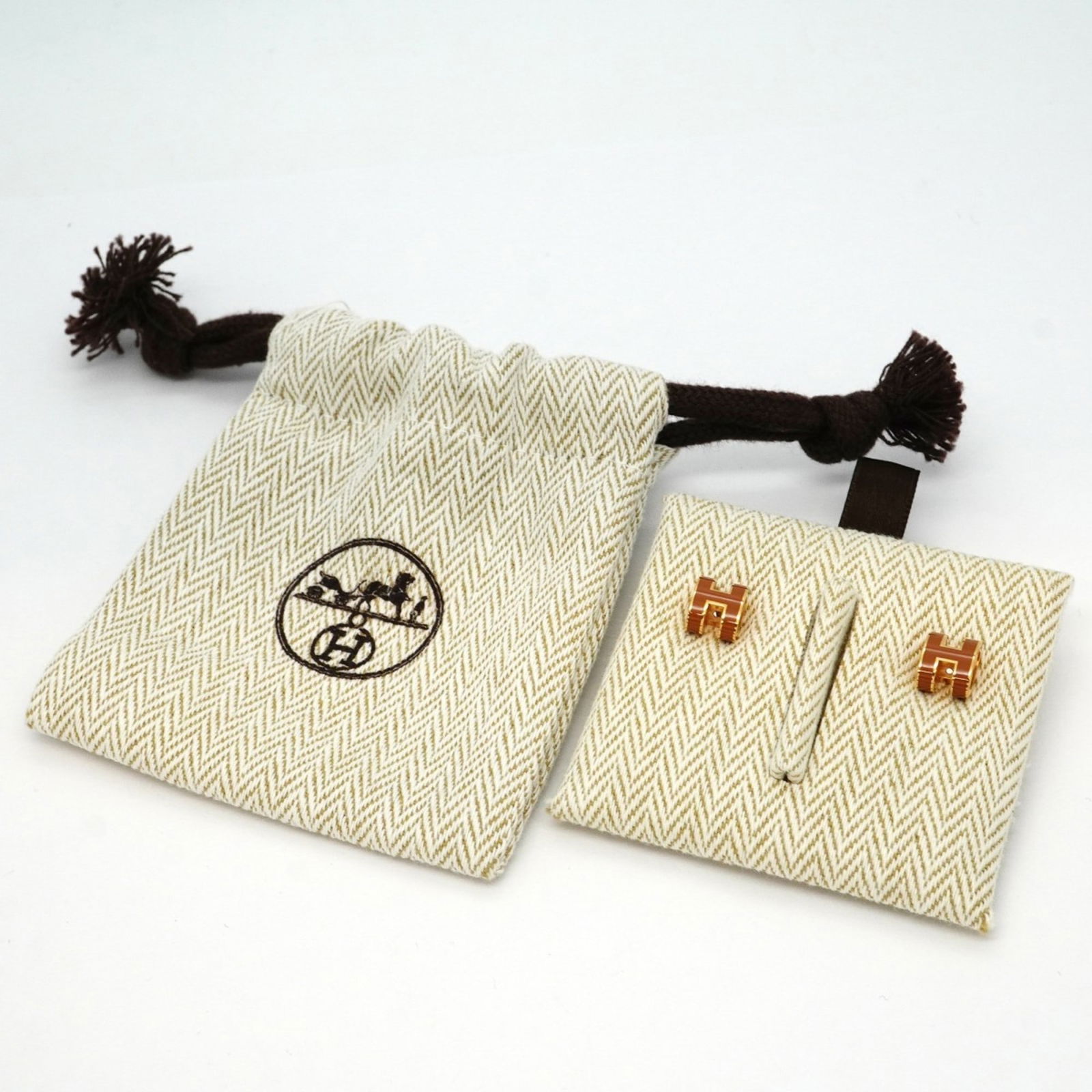 Plating Hermes Stud Earrings Gold - 7