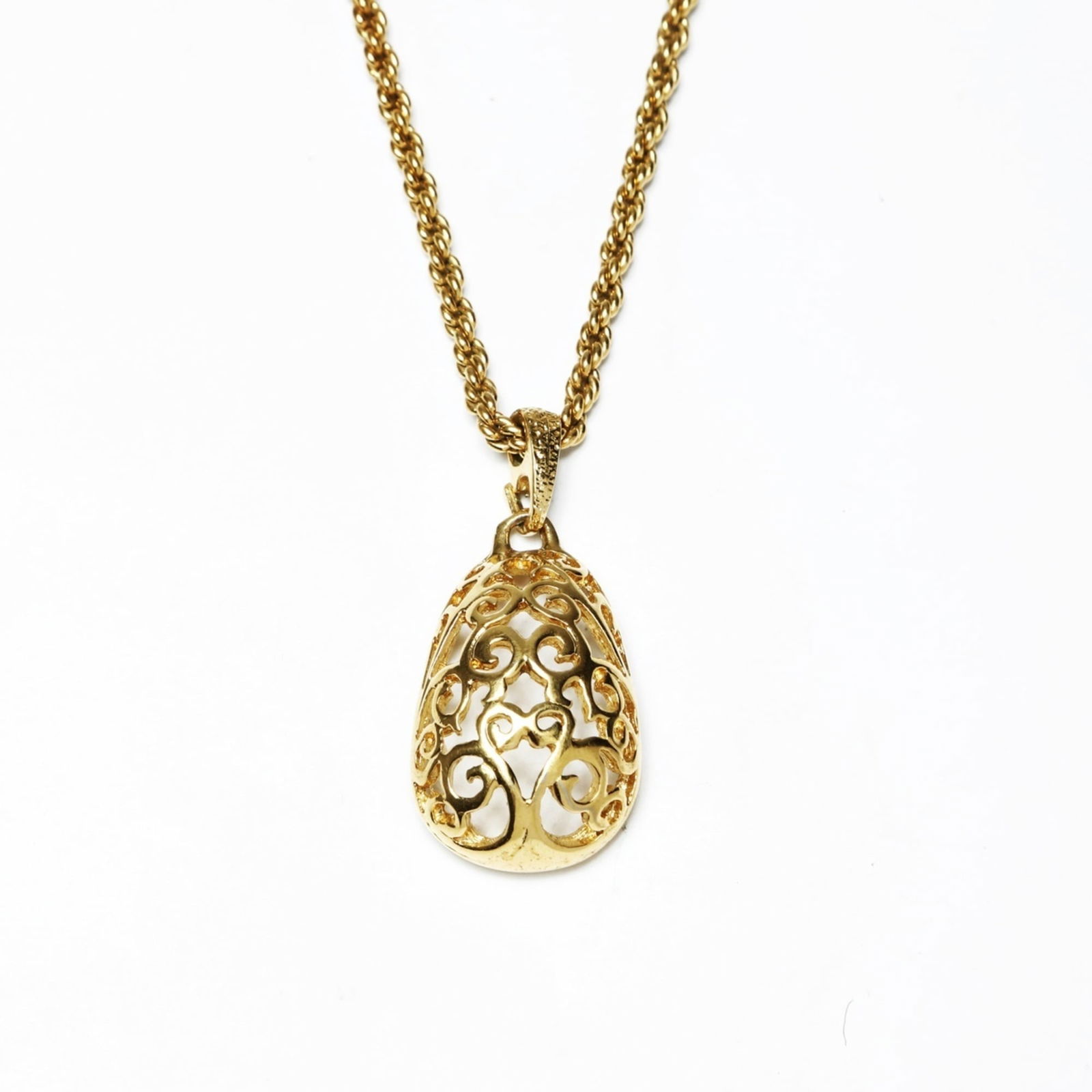 gold Yves Saint Laurent pendant necklace in (1 of 8)