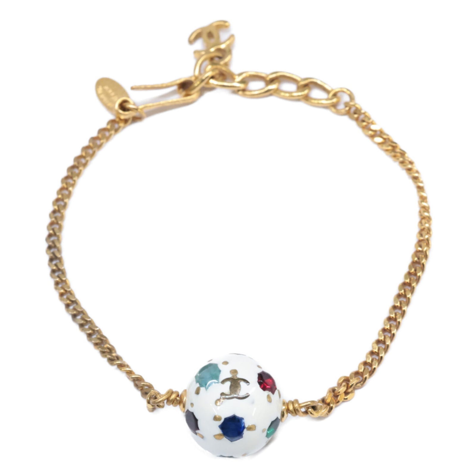 Bracelet Chanel Charm: Bracelet Chanel Charm This listing features Bracelet Chanel Charm. Item specifics are provided below. Item Specifics: Brand: Chanel Type: Charm Bracelet Gender: Women Color: Gold, White Length: