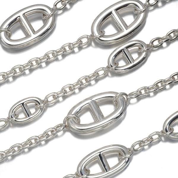 Silver Hermes Necklace Chaine D'Ancre Farandole 160 Long 925 Sterling (1 of 4)