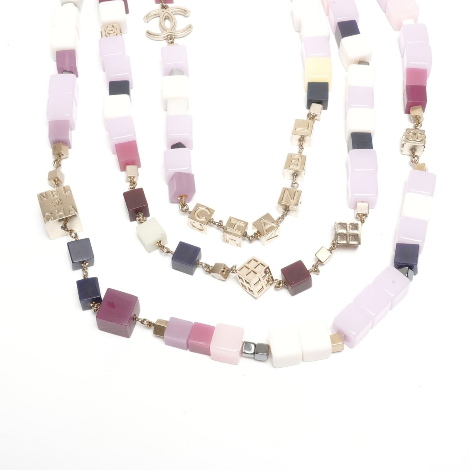Multicolor CHANEL 04P 2004 Coco Mark Cube 3-Strand Necklace in: Multicolor CHANEL 04P 2004 Coco Mark Cube 3-Strand Necklace in This listing features Multicolor CHANEL 04P 2004 Coco Mark Cube 3-Strand Necklace in. Item specifics are provided below. Item