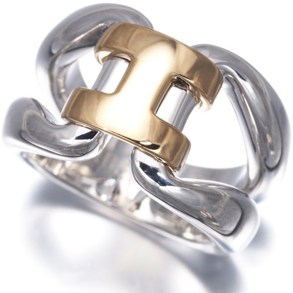 Gold Hermes Ring History Eu49 925 Sterling Silver/ 18K 750 Yellow: Gold Hermes Ring History Eu49 925 Sterling Silver/ 18K 750 Yellow This listing features Gold Hermes Ring History Eu49 925 Sterling Silver/ 18K 750 Yellow. Item specifics are provided below. Item Speci