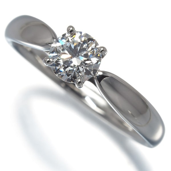 Platinum Tiffany&Co. Ring Diamond 0.51Ct Harmony Solitaire Us5.75-6 950 (1 of 5)