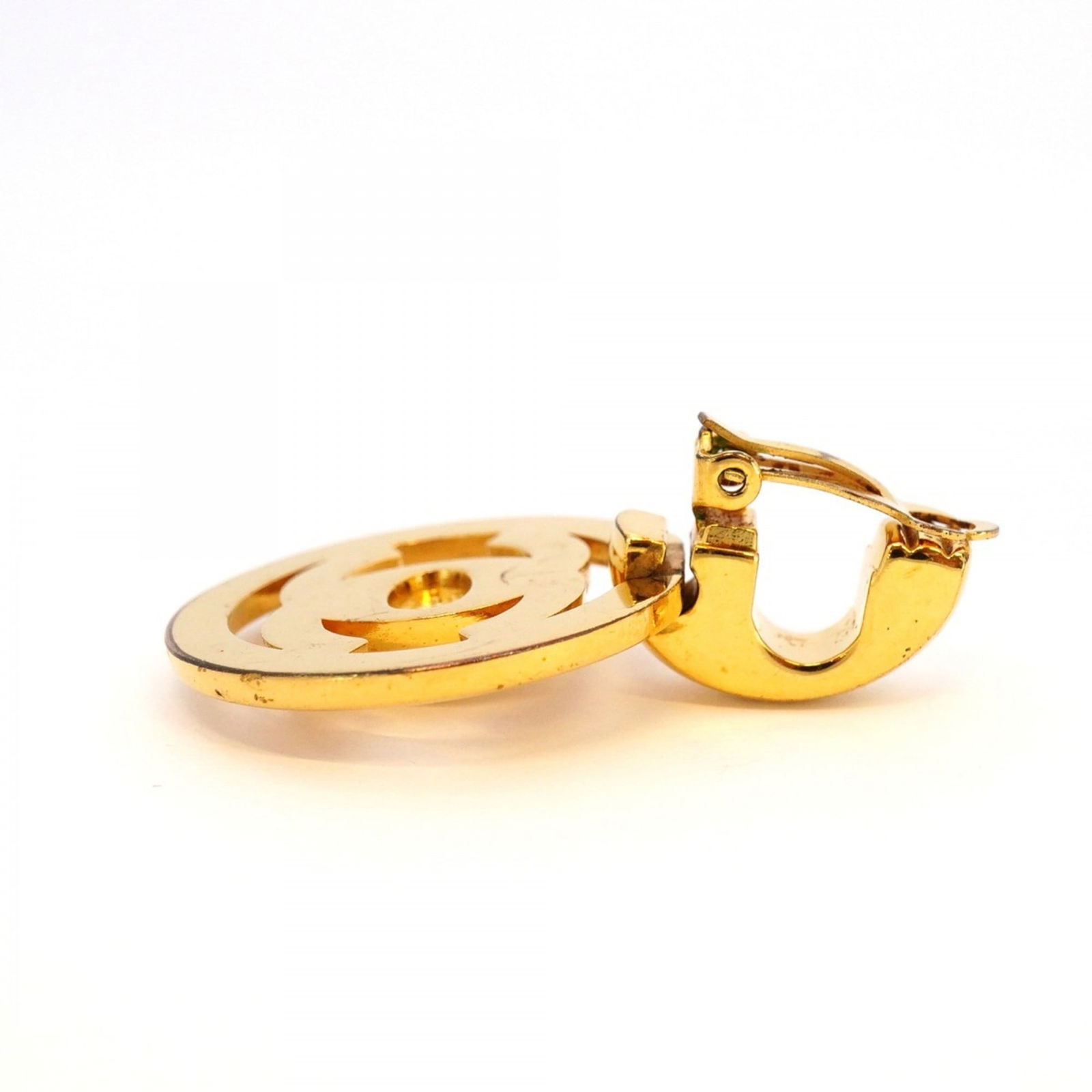 Plating Chanel Clip Earrings Gold - 3
