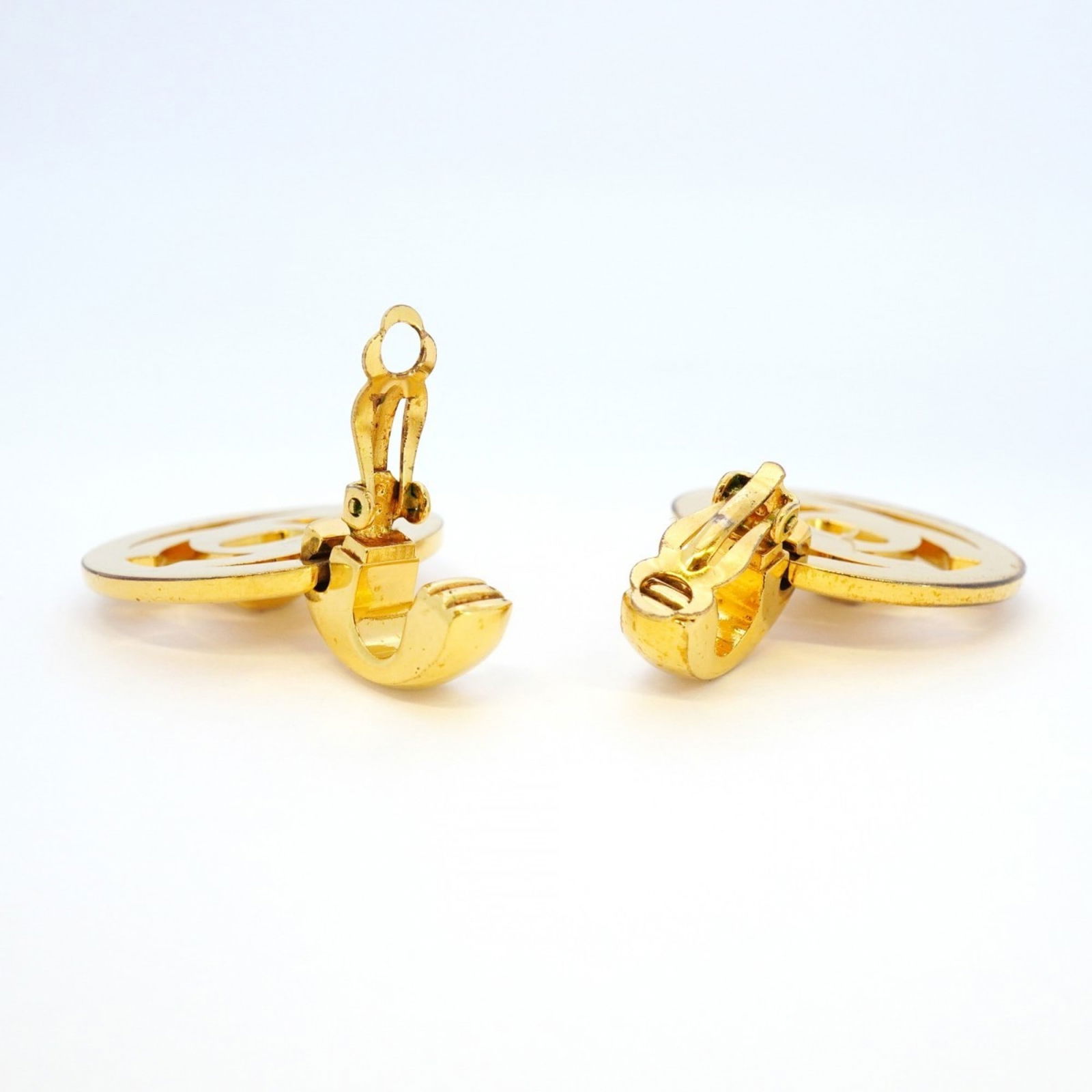 Plating Chanel Clip Earrings Gold - 4