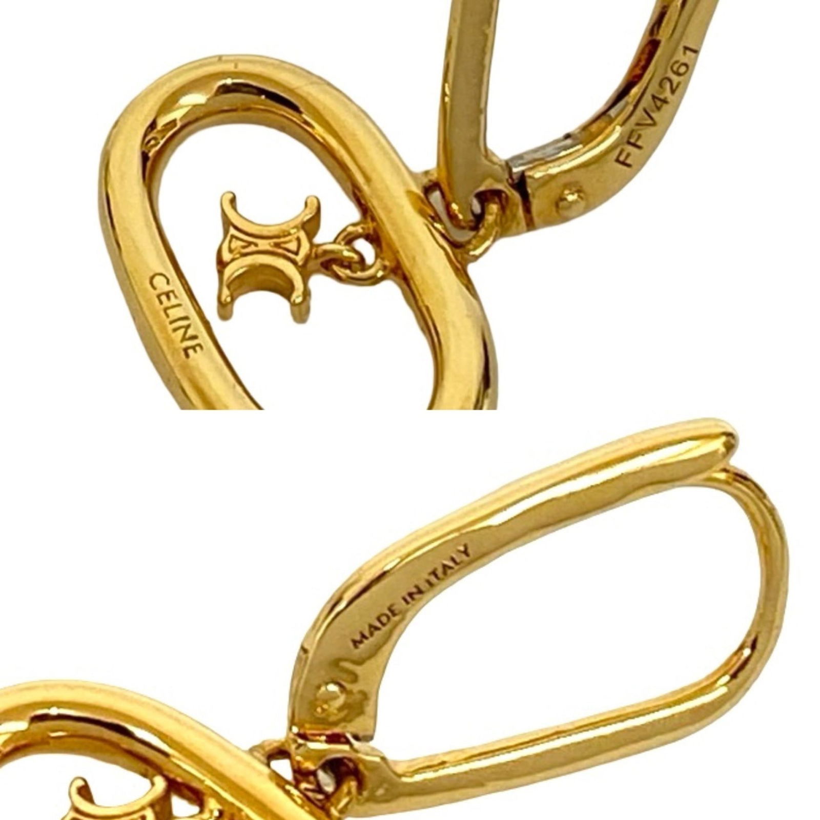 Plating Celine Stud Earrings Gold - 3