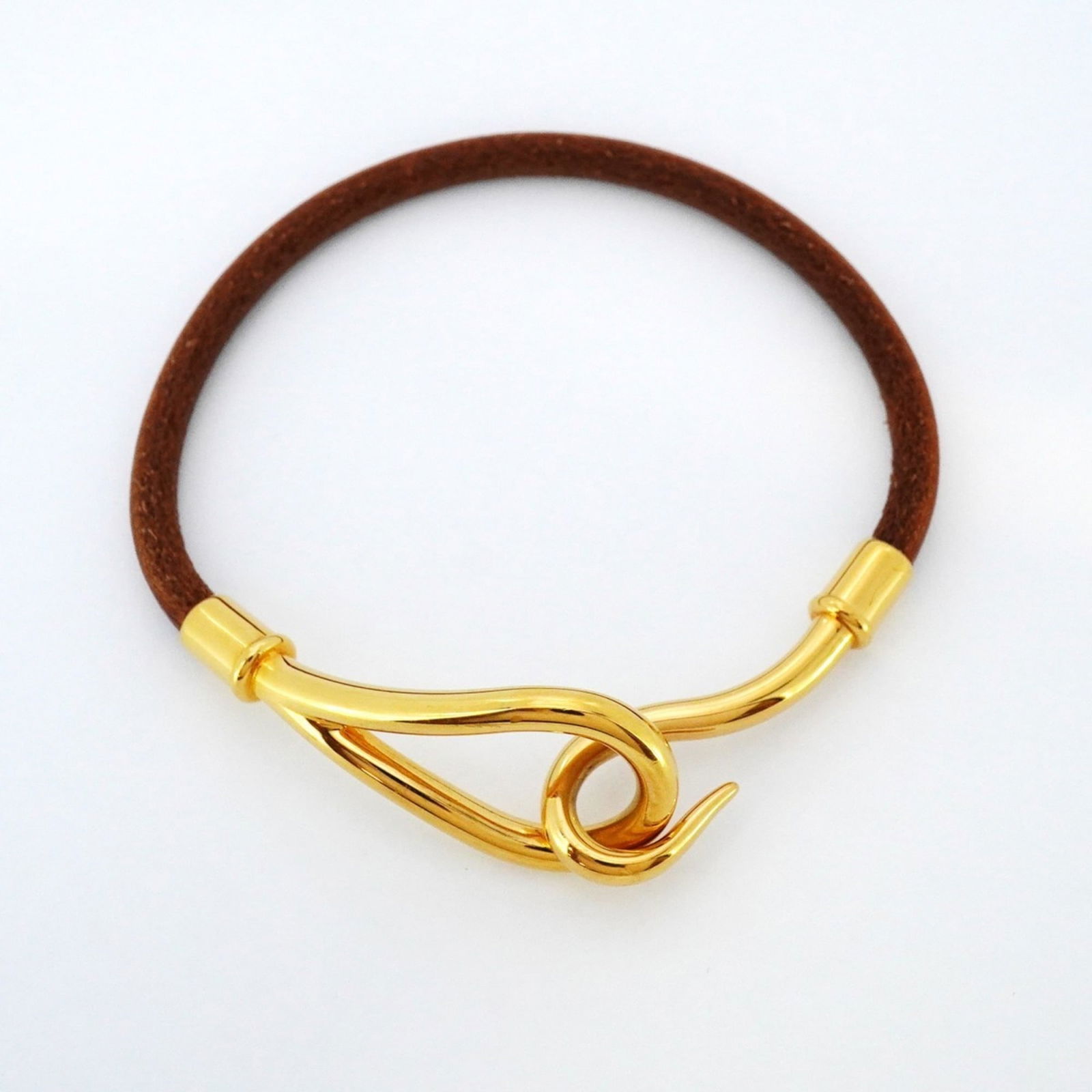 Leather - Hermes Charm Bracelet Gold Plating - 3