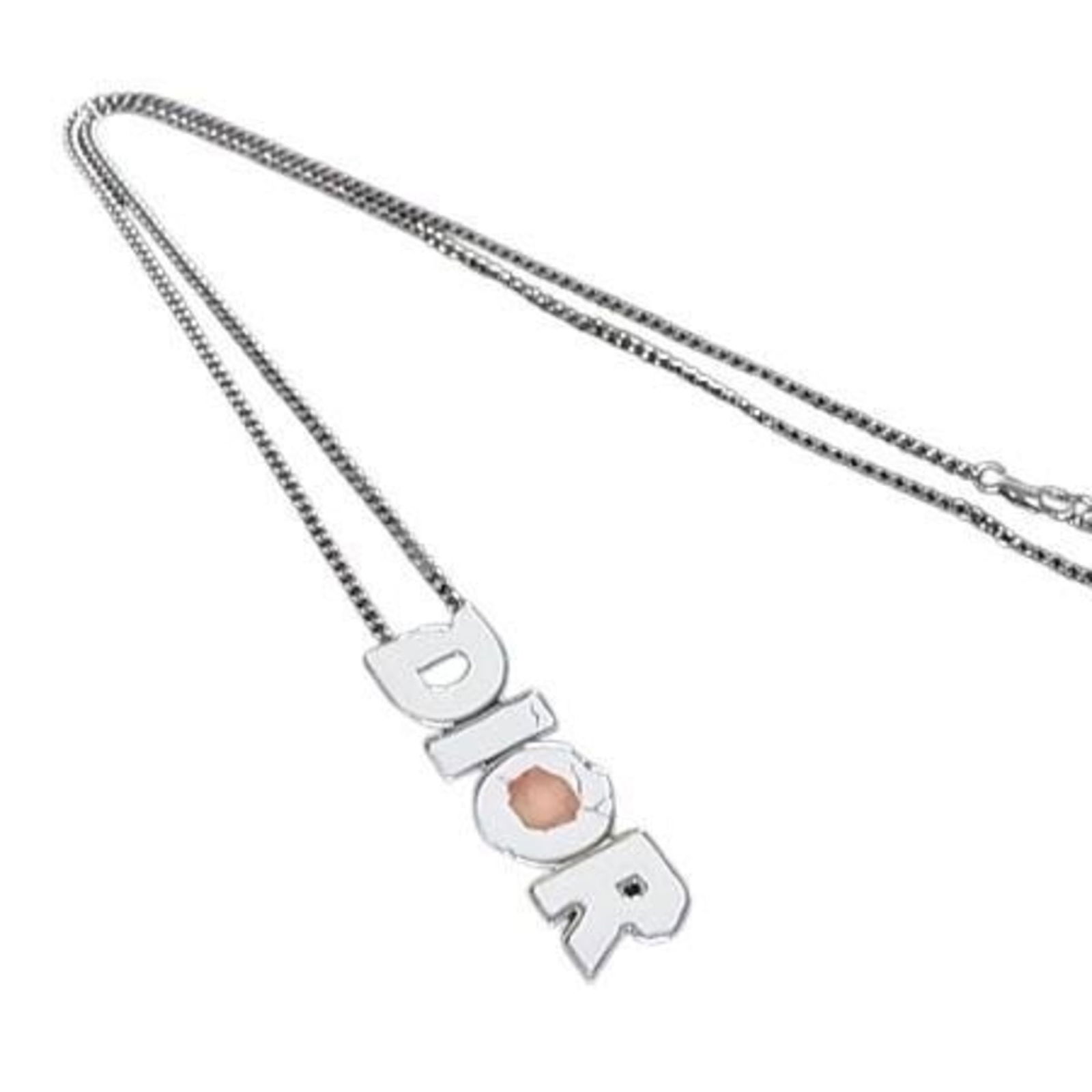 for men women. - Christian Dior necklace in collaboration with Daniel Arsham - silver and white: for men women. - Christian Dior necklace in collaboration with Daniel Arsham - silver and white metal This listing features for men women. - Christian Dior necklace in collaboration with Daniel