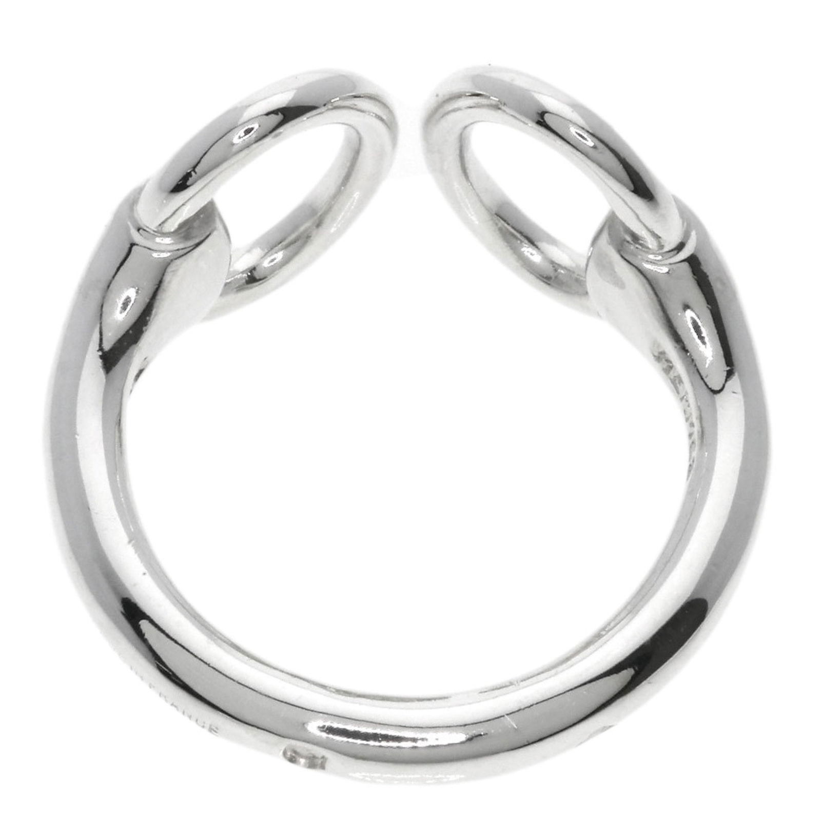 Silver Hermes Band Ring - 4