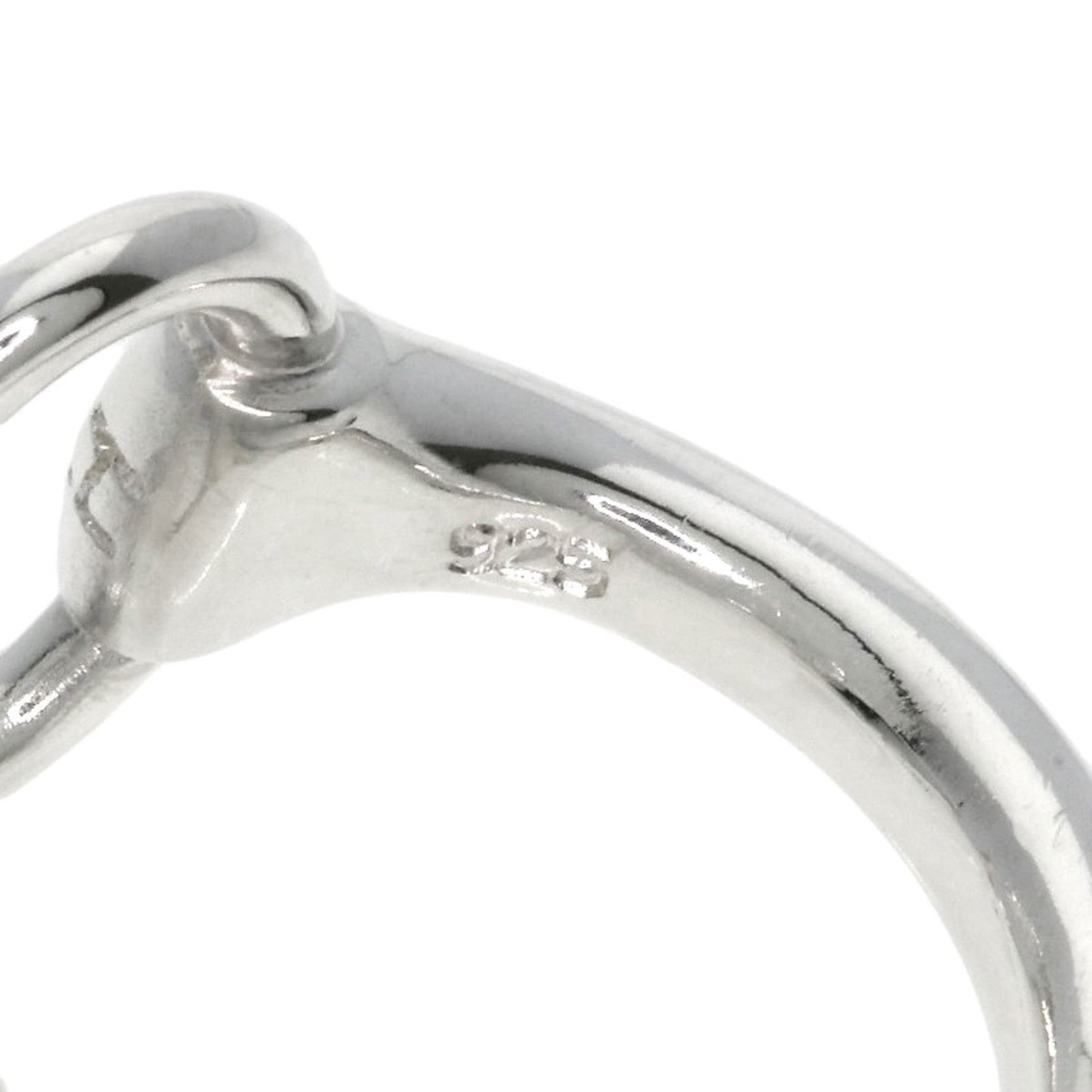 Silver Hermes Band Ring - 6