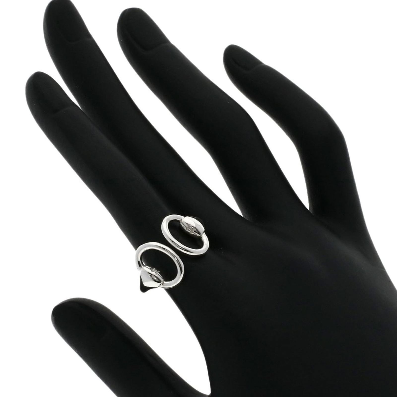 Silver Hermes Band Ring - 7