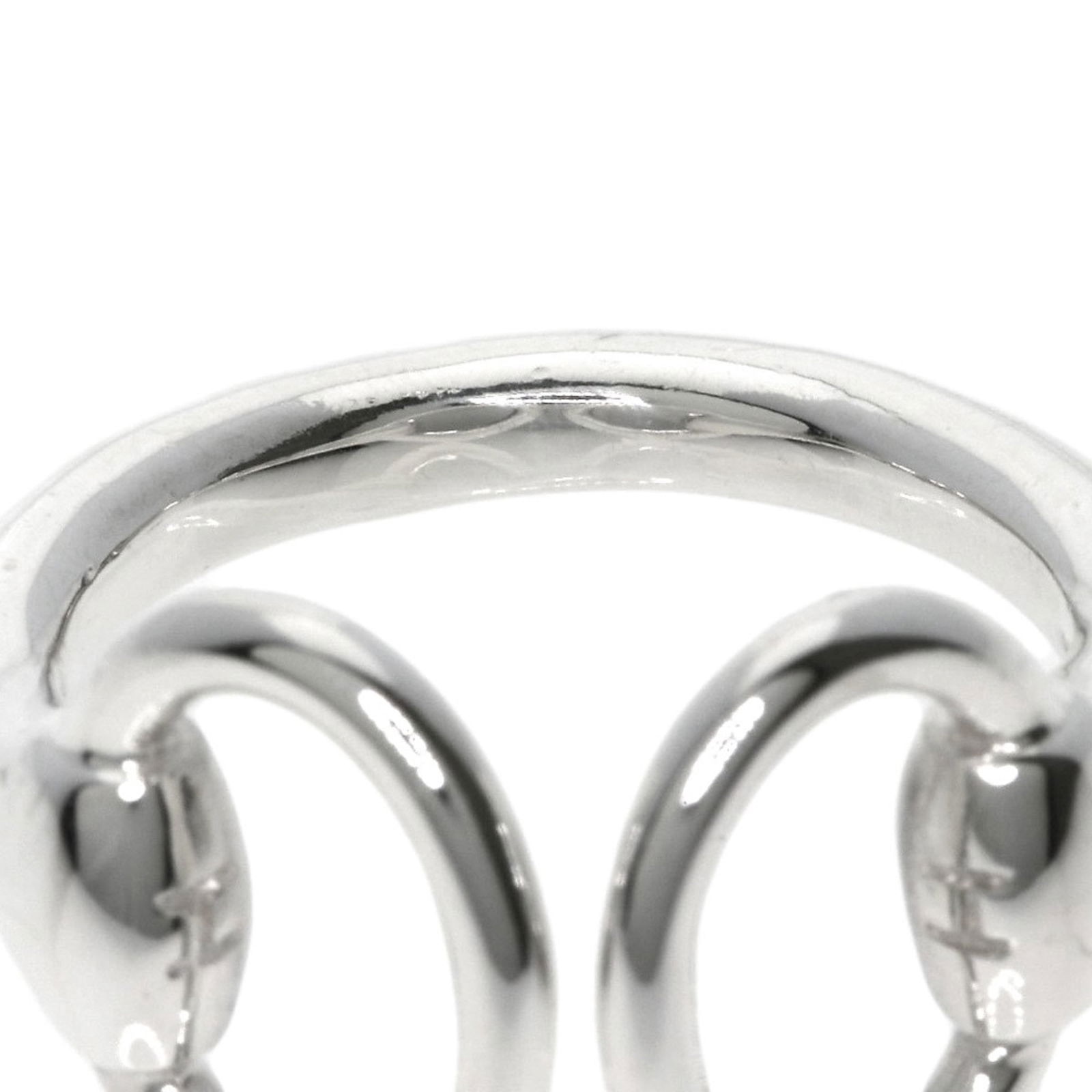 Silver Hermes Band Ring - 9