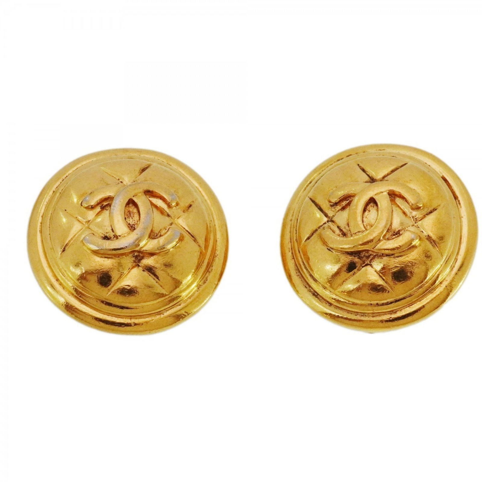 Plating Chanel Clip Earrings Gold (1 of 7)