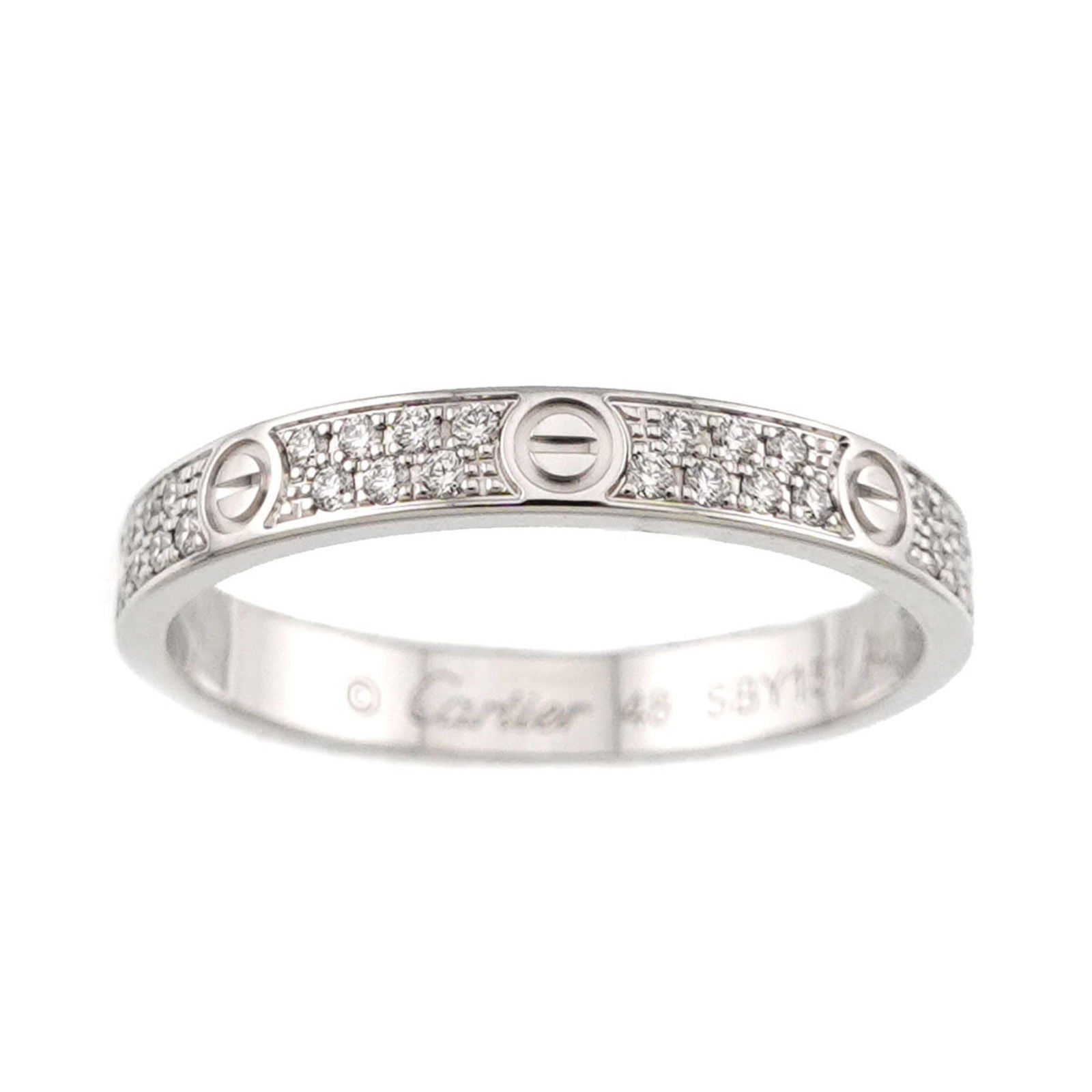 (18K) Cartier Band Ring White Gold: (18K) Cartier Band Ring White Gold This listing features (18K) Cartier Band Ring White Gold. Item specifics are provided below. Item Specifics: Brand: Cartier Type: Band Ring Gender: Women Material: