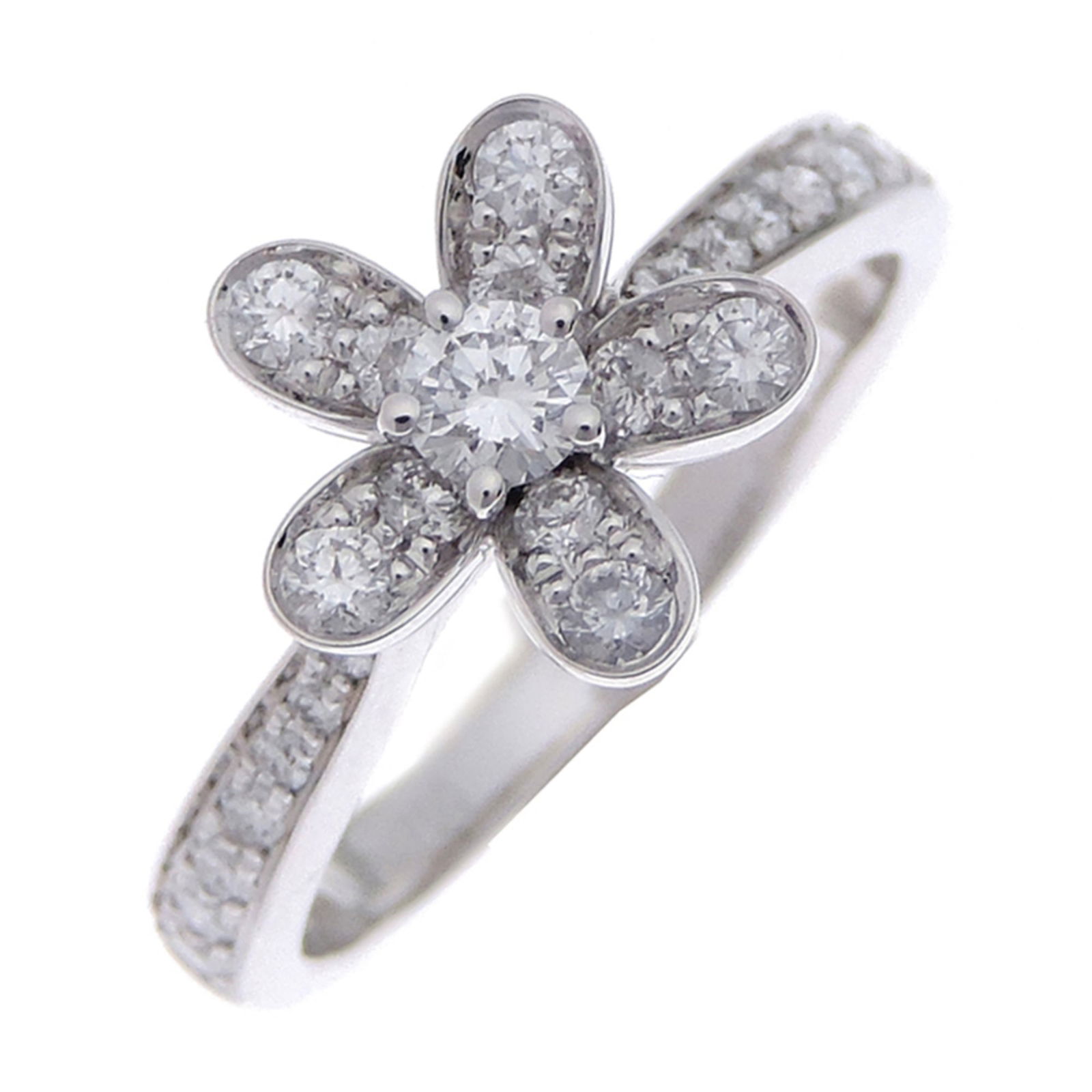 (18K) Van Cleef & Arpels Band Ring White Gold (1 of 9)