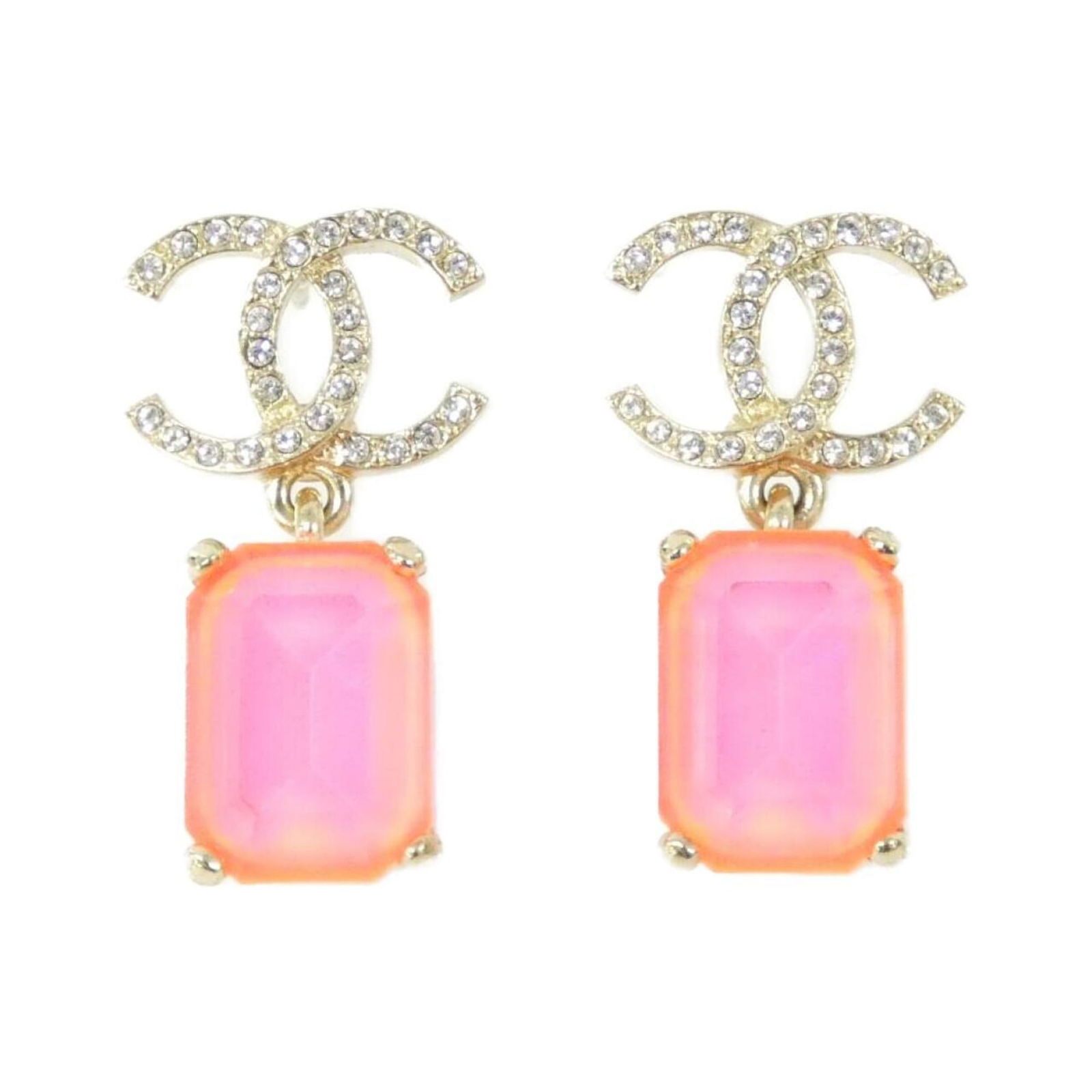 Earrings Chanel Stud: Earrings Chanel Stud This listing features Earrings Chanel Stud. Item specifics are provided below. Item Specifics: Brand: Chanel Type: Stud Earrings Gender: Women Color: Gold, Pink Stone: Crystal Siz