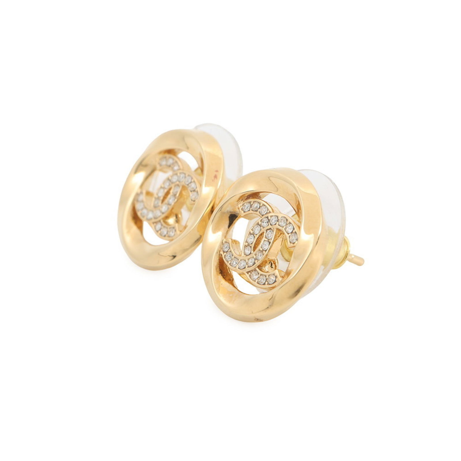 Plating Chanel Stud Earrings Gold - 2