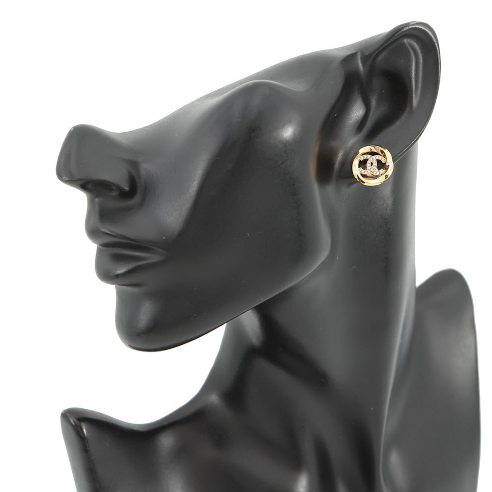 Plating Chanel Stud Earrings Gold - 4