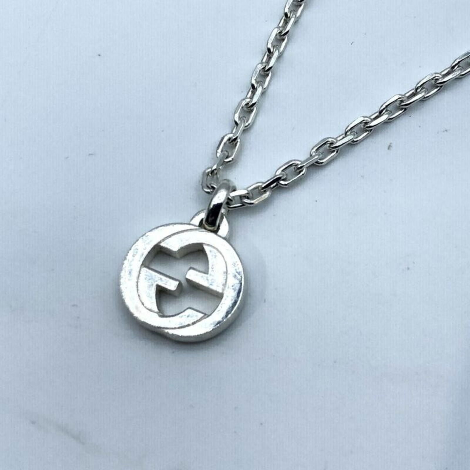 Gucci Interlocking Necklace Silver - 4