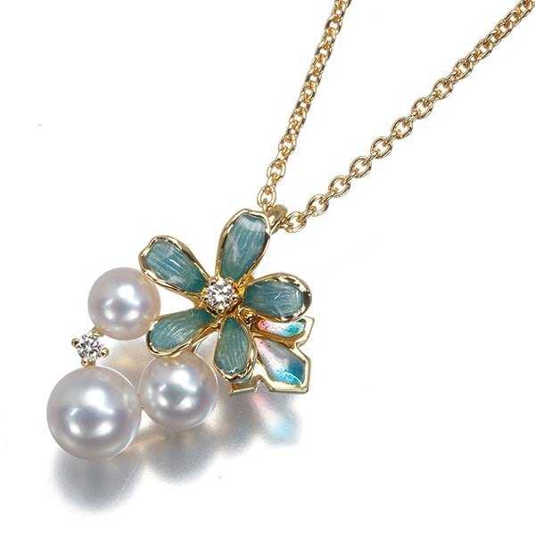 Enamel Mikimoto Necklace Akoya Pearl 4.5-5.8Mm Diamond Flower 18K Yg/: Enamel Mikimoto Necklace Akoya Pearl 4.5-5.8Mm Diamond Flower 18K Yg/ This listing features Enamel Mikimoto Necklace Akoya Pearl 4.5-5.8Mm Diamond Flower 18K Yg/. Item specifics are provided below. 