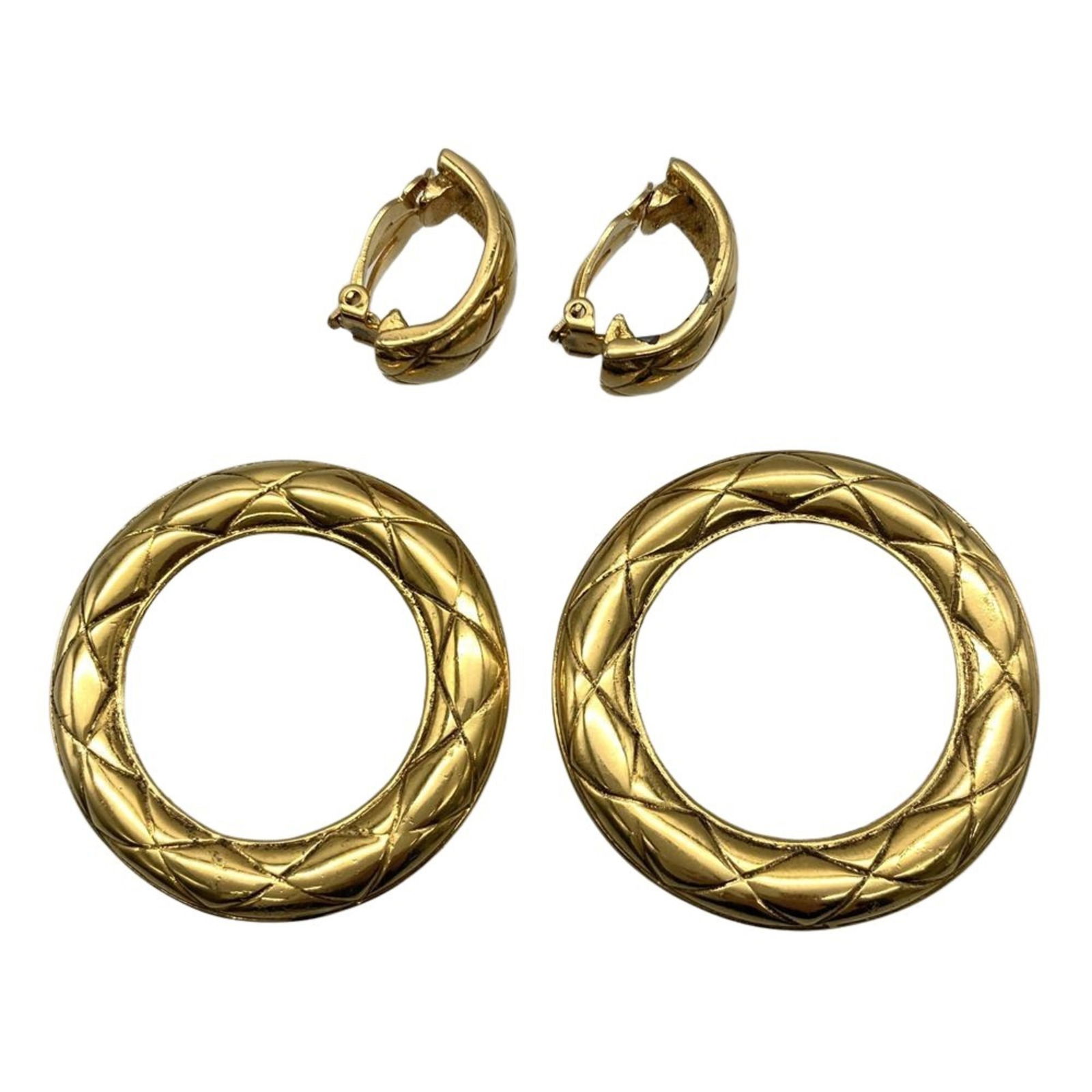 Plating Chanel Stud Earrings Gold - 5