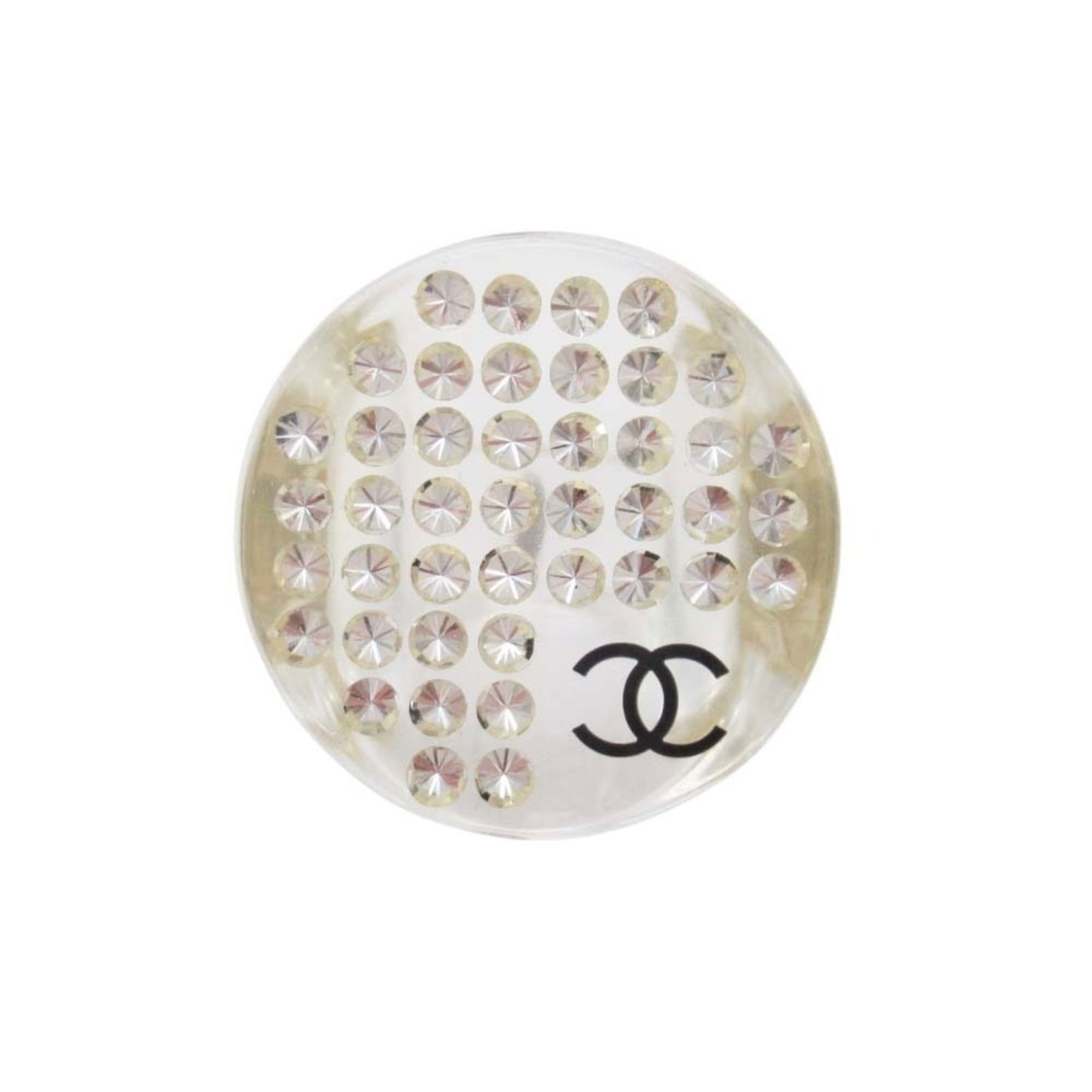 Women's - 05P Vintage CHANEL Rhinestone Coco Mark Clear Round Ring - Accessory - Jewelry - 1 -: Women's - 05P Vintage CHANEL Rhinestone Coco Mark Clear Round Ring - Accessory - Jewelry - 1 - Transparent This listing features Women's - 05P Vintage CHANEL Rhinestone Coco Mark Clear Round Ring -