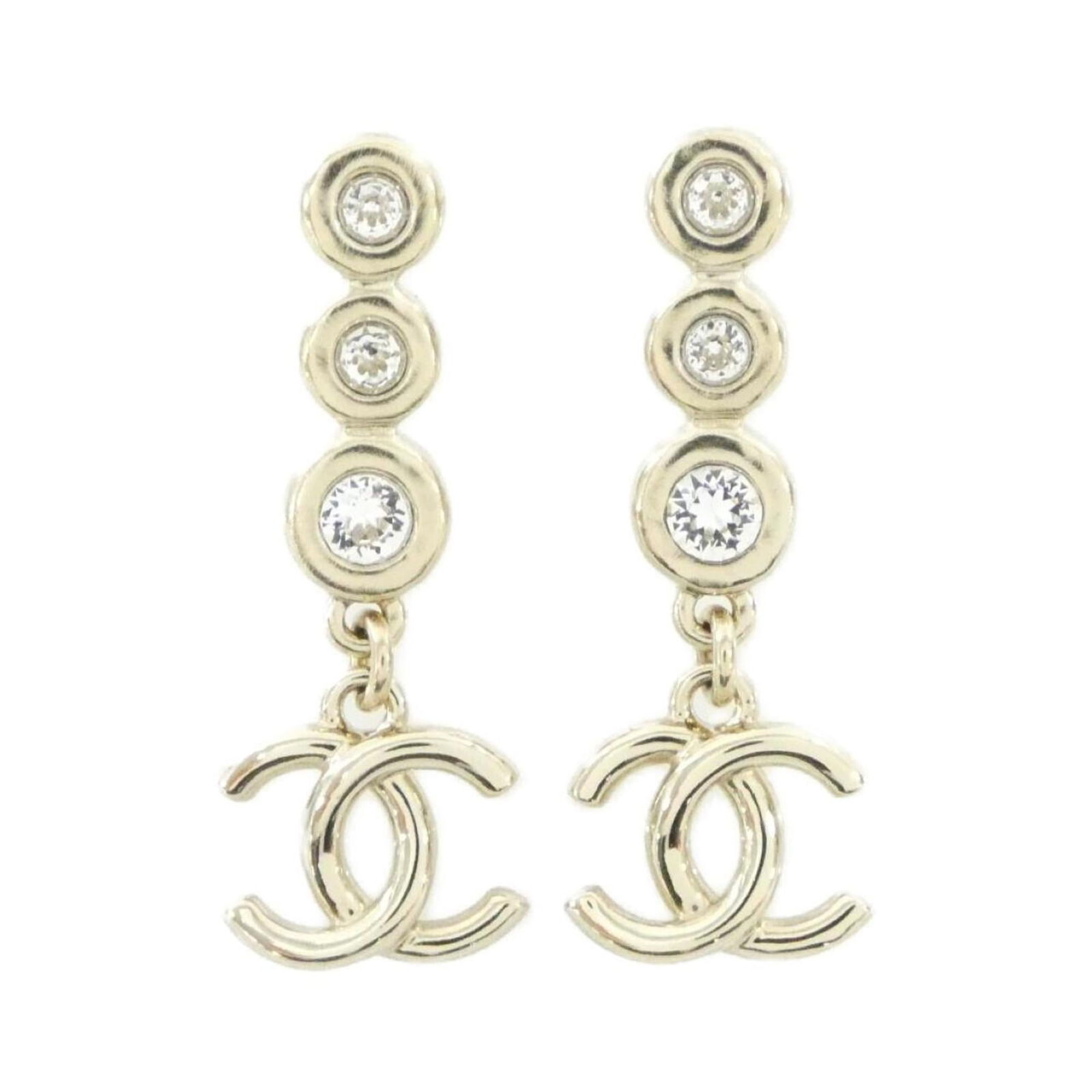 Earrings Chanel Stud: Earrings Chanel Stud This listing features Earrings Chanel Stud. Item specifics are provided below. Item Specifics: Brand: Chanel Type: Stud Earrings Gender: Women Color: Gold Stone: Crystal Size (Hxw