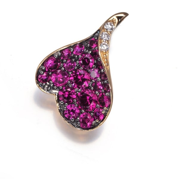 Gold Rose Vif Brooch Ruby 0.33Ct Diamond Heart Petal 18K 750 Yellow White: Gold Rose Vif Brooch Ruby 0.33Ct Diamond Heart Petal 18K 750 Yellow White This listing features Gold Rose Vif Brooch Ruby 0.33Ct Diamond Heart Petal 18K 750 Yellow White. Item specifics are provided