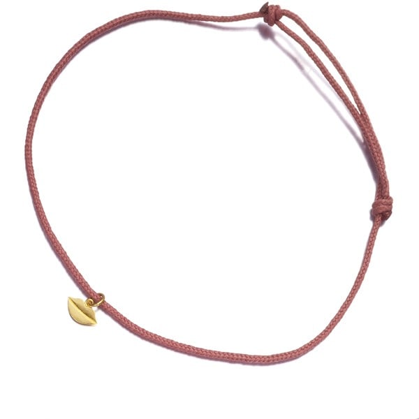 Cord Marie-Helene De Taillac Bracelet Gold Kiss Pink 22K Yellow Goldyg/ (1 of 5)