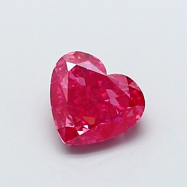 Loose Lab Diamond - Heart 1.3ct Fancy Vivid Reddish Pink VVS2 (1 of 1)