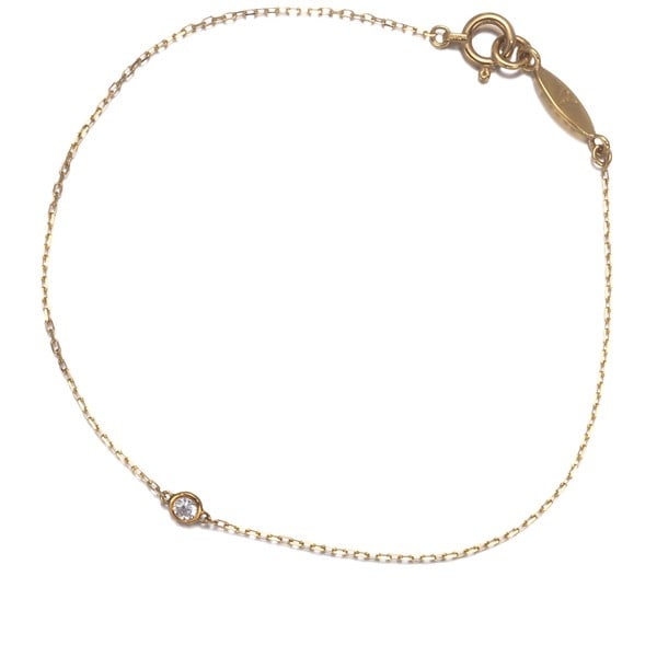 Gold Ahkah Bracelet Diamond 0.06Ct 18K 750 Yellow (1 of 4)