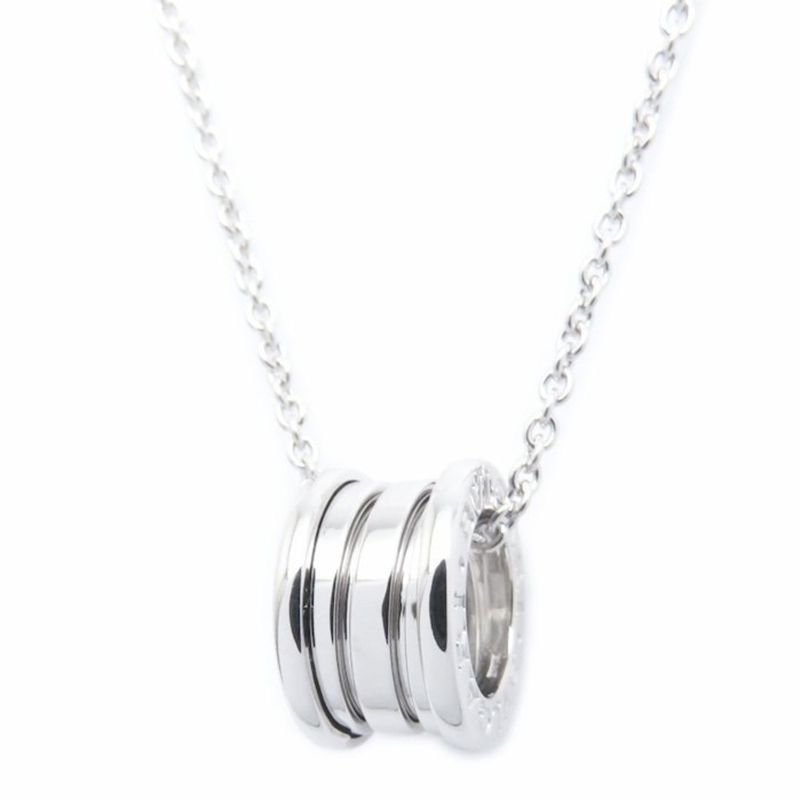 295053 - BVLGARI B.zero1 Necklace in 18KWG for Women: 295053 - BVLGARI B.zero1 Necklace in 18KWG for Women This listing features 295053 - BVLGARI B.zero1 Necklace in 18KWG for Women. Item specifics are provided below. Item Specifics: Brand: Bvlgari