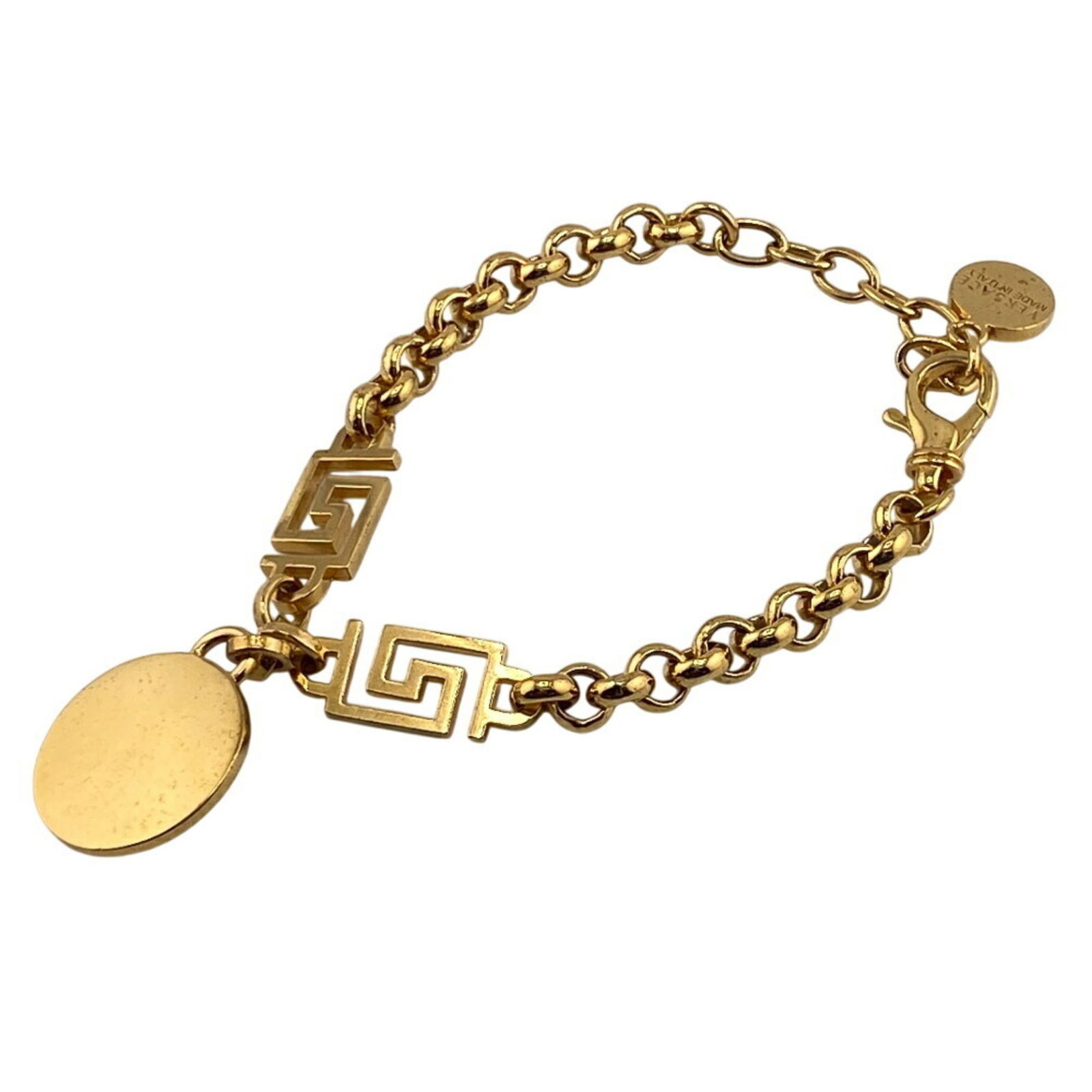 Brass Versace Charm Bracelet - 7