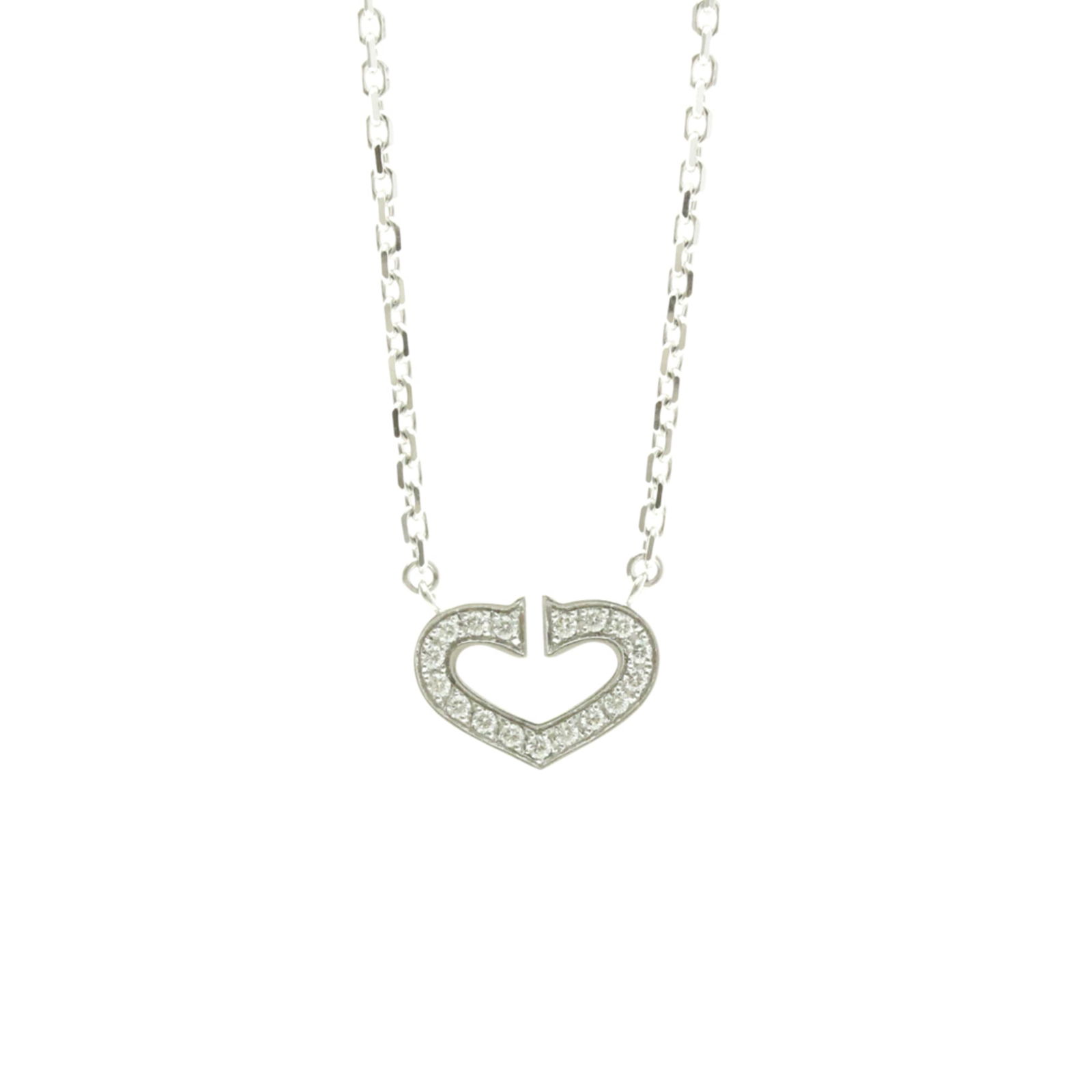 Women Fashion Pendant Necklace (Silver) - Cartier C Heart Diamond Necklace White Gold (18K) Diamond: Women Fashion Pendant Necklace (Silver) - Cartier C Heart Diamond Necklace White Gold (18K) Diamond Men This listing features Women Fashion Pendant Necklace (Silver) - Cartier C Heart Diamond