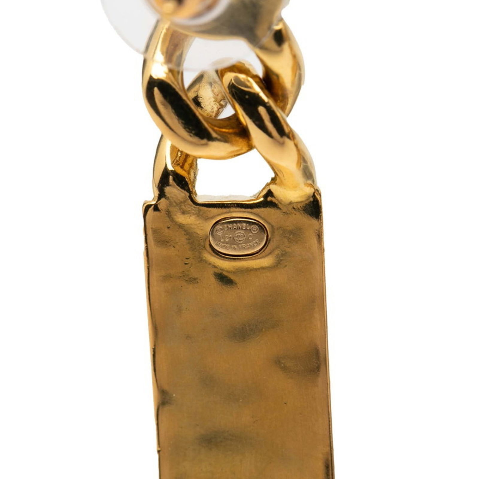 Rhinestone Chanel Stud Earrings - 3