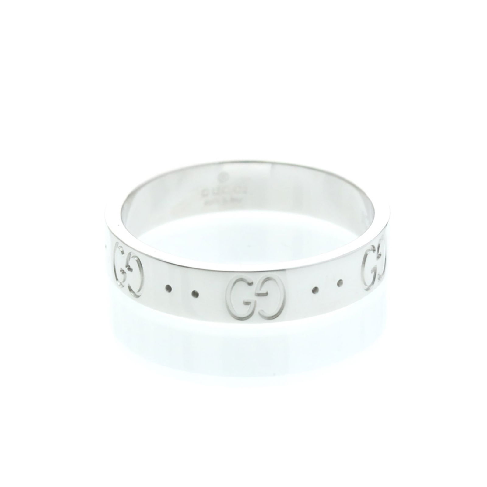 (18K) Gucci Band Ring White Gold: (18K) Gucci Band Ring White Gold This listing features (18K) Gucci Band Ring White Gold. Item specifics are provided below. Item Specifics: Brand: Gucci Type: Band Ring Style: Fashion Gender: