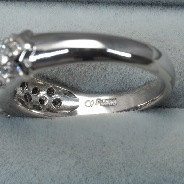 900 Crescent Vert Ring Lab-Created Ruby 0.40Ct Diamond Paved Us8-8.25 Pt - 5