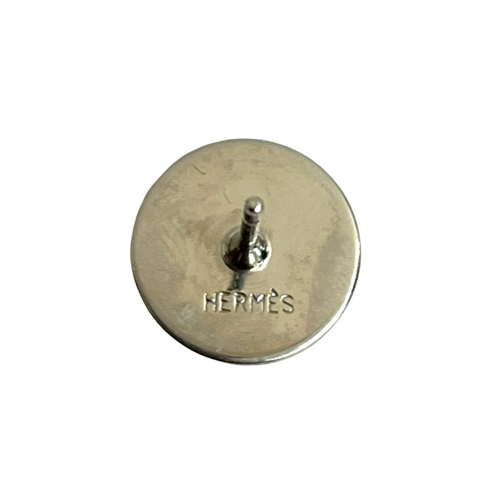 Metal Hermes Stud Earrings - 2